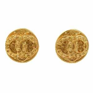 CHANEL Gold Logo Earrings